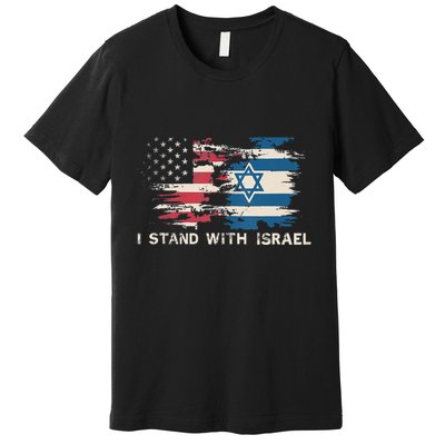 Israeli Flag Jewish Star Of David | I Stand With Israel Premium T-Shirt