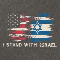 Israeli Flag Jewish Star Of David | I Stand With Israel Cotton Canvas Backpack