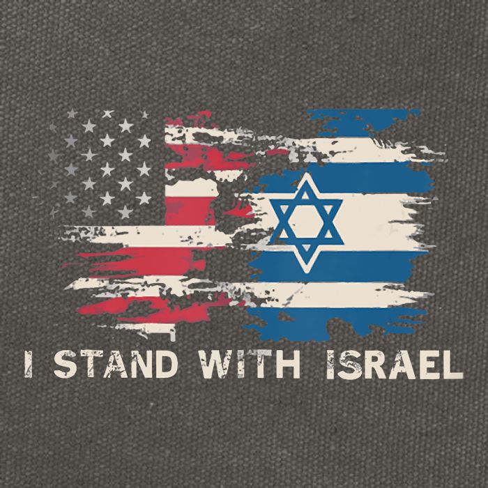 Israeli Flag Jewish Star Of David | I Stand With Israel Cotton Canvas Backpack
