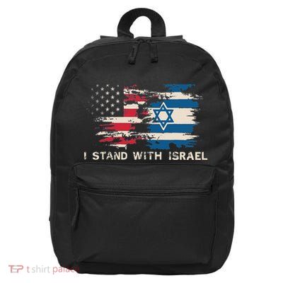 Israeli Flag Jewish Star Of David I Stand With Israel 16 in Basic Backpack