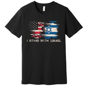 Israeli Flag Jewish Star Of David I Stand With Israel Premium T-Shirt