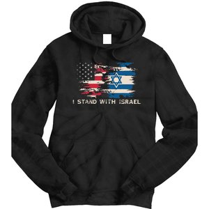 Israeli Flag Jewish Star Of David I Stand With Israel Tie Dye Hoodie