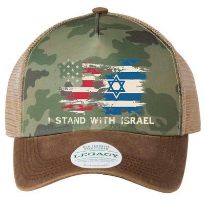 Israeli Flag Jewish Star Of David  I Stand With Israel  Legacy Tie Dye Trucker Hat