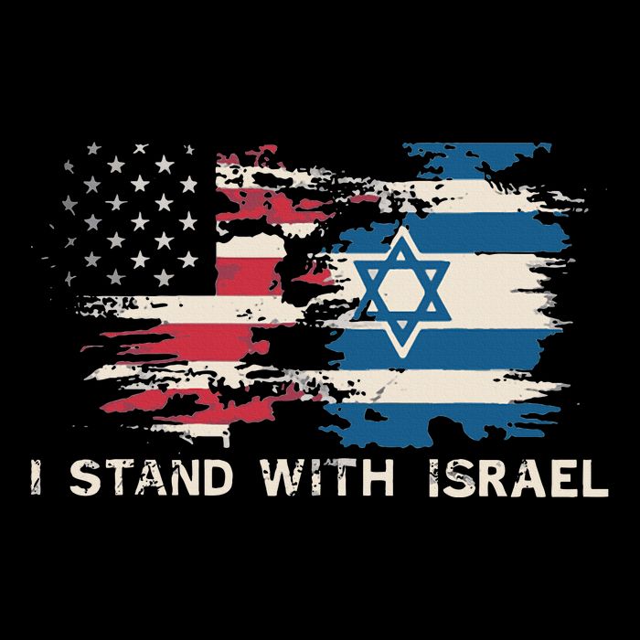 Israeli Flag Jewish Star Of David  I Stand With Israel  Cooling Performance Crew T-Shirt