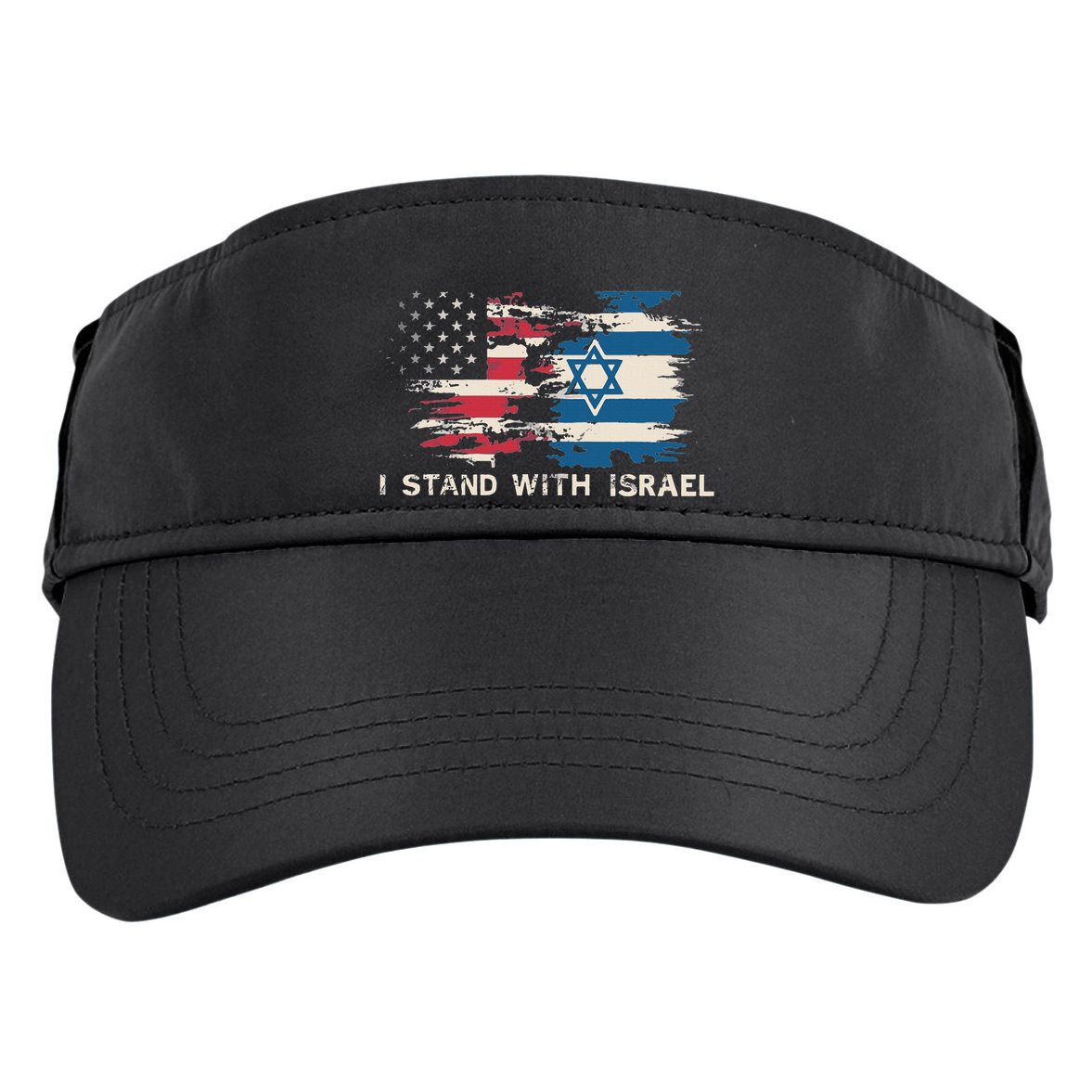 Israeli Flag Jewish Star Of David  I Stand With Israel  Adult Drive Performance Visor