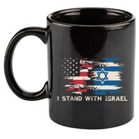 Israeli Flag Jewish Star Of David  I Stand With Israel  11oz C Handle Ceramic Mug