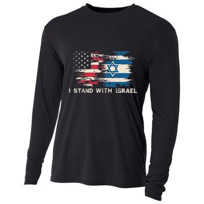 Israeli Flag Jewish Star Of David  I Stand With Israel  Cooling Performance Long Sleeve Crew