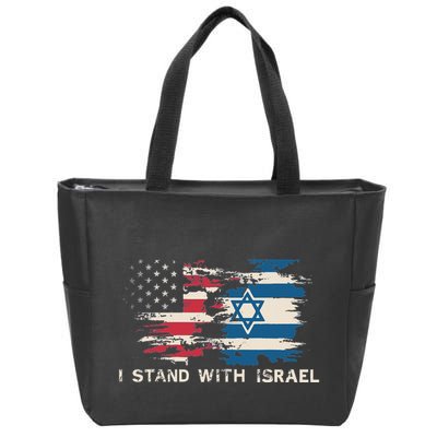 Israeli Flag Jewish Star Of David  I Stand With Israel  Zip Tote Bag