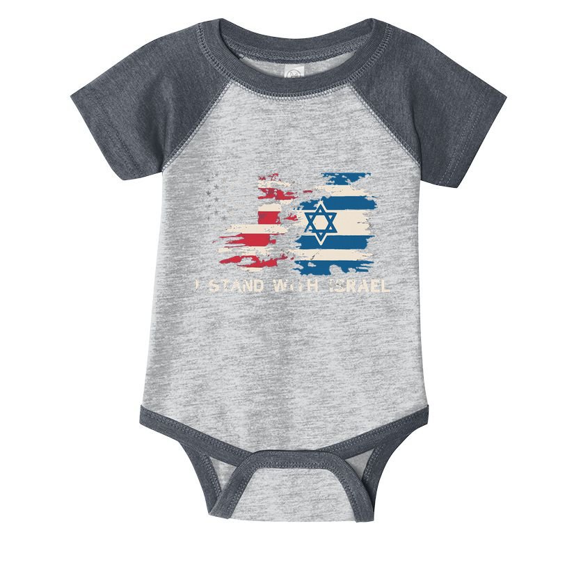 Israeli Flag Jewish Star Of David  I Stand With Israel  Infant Baby Jersey Bodysuit