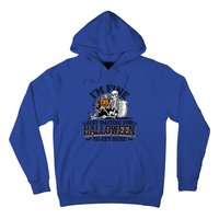 IM Fine Just Waiting For Halloween Funny Spooky Skeleton Gift Hoodie