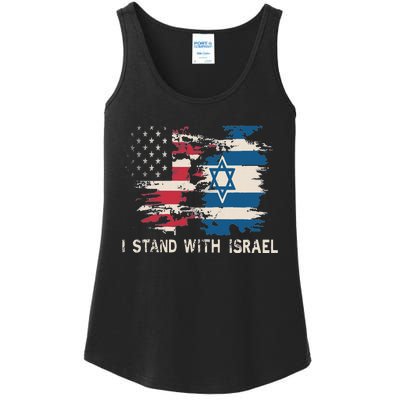 Israeli Flag Jewish Star Of David I Stand With Israel Ladies Essential Tank