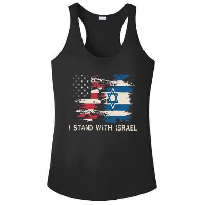 Israeli Flag Jewish Star Of David I Stand With Israel Ladies PosiCharge Competitor Racerback Tank