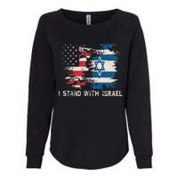 Israeli Flag Jewish Star Of David I Stand With Israel Womens California Wash Sweatshirt