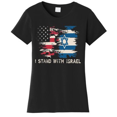 Israeli Flag Jewish Star Of David I Stand With Israel Women's T-Shirt