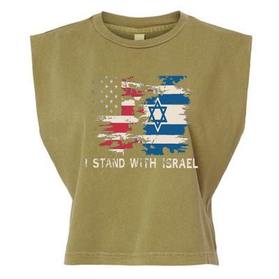 Israeli Flag Jewish Star Of David I Stand With Israel Garment-Dyed Women's Muscle Tee