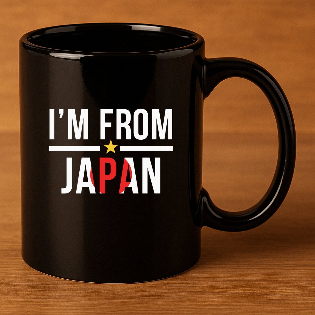 IM From Japan | Japanese Flag 11oz C Handle Ceramic Mug