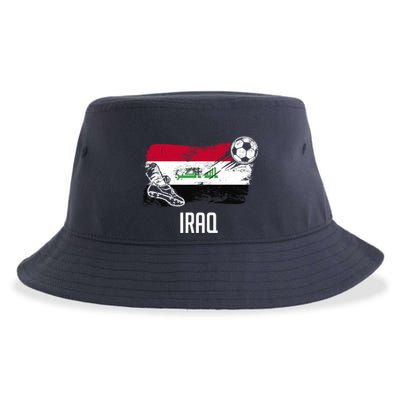 Iraq Flag Jersey Iraqi Soccer Team Iraqi Sustainable Bucket Hat