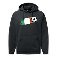 Ireland Flag Jersey Ireland Soccer Team Ireland Performance Fleece Hoodie