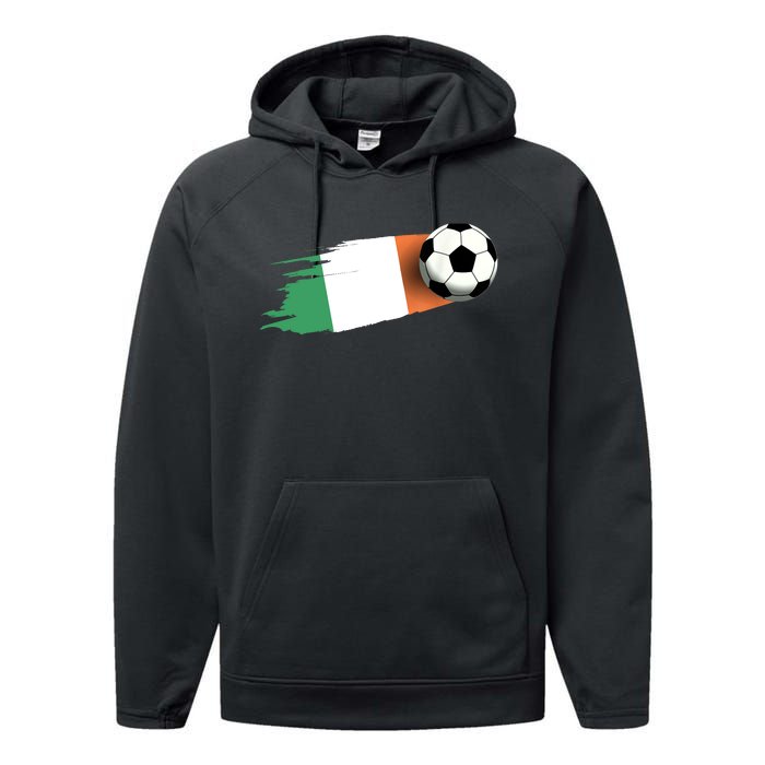 Ireland Flag Jersey Ireland Soccer Team Ireland Performance Fleece Hoodie