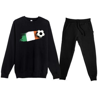 Ireland Flag Jersey Ireland Soccer Team Ireland Premium Crewneck Sweatsuit Set