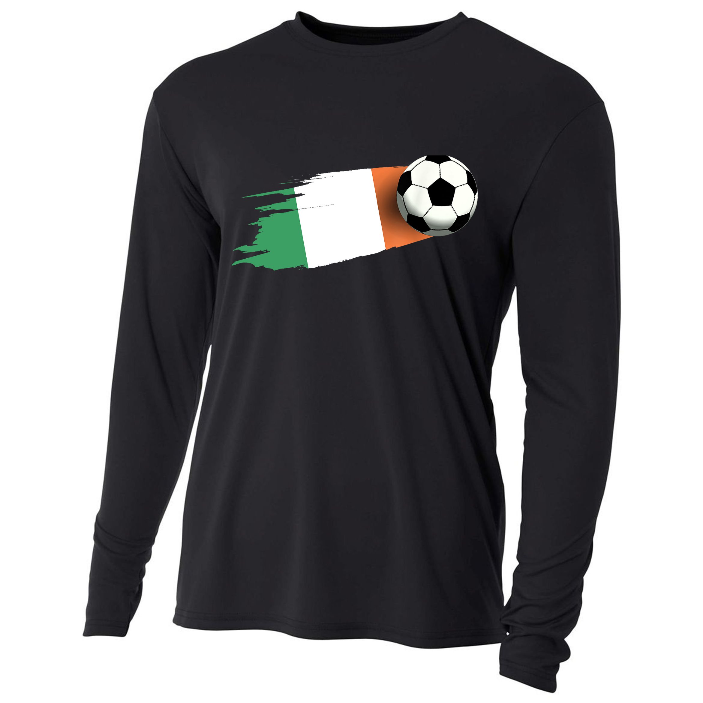 Ireland Flag Jersey Ireland Soccer Team Ireland Cooling Performance Long Sleeve Crew