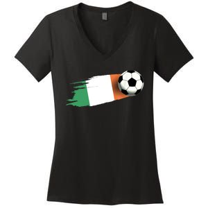 Ireland Flag Jersey Ireland Soccer Team Ireland Women's V-Neck T-Shirt