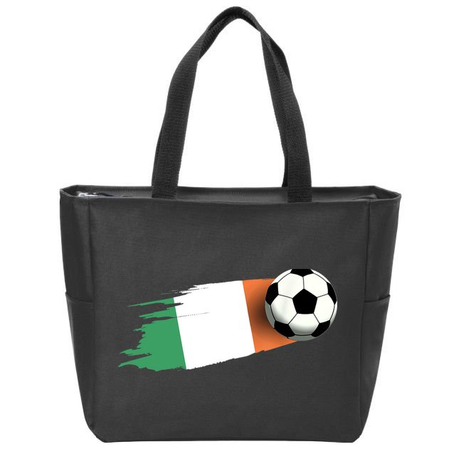 Ireland Flag Jersey Ireland Soccer Team Ireland Zip Tote Bag