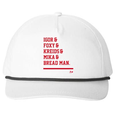 Igor & Foxy & Kreids & Mika & Bread Man New York Hockey Snapback Five-Panel Rope Hat