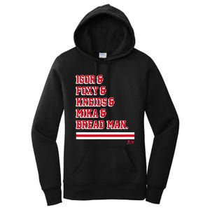 Igor & Foxy & Kreids & Mika & Bread Man New York Hockey Women's Pullover Hoodie