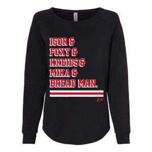 Igor & Foxy & Kreids & Mika & Bread Man New York Hockey Womens California Wash Sweatshirt