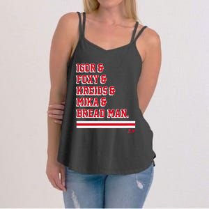 Igor & Foxy & Kreids & Mika & Bread Man New York Hockey Women's Strappy Tank