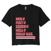 Igor & Foxy & Kreids & Mika & Bread Man New York Hockey Women's Crop Top Tee