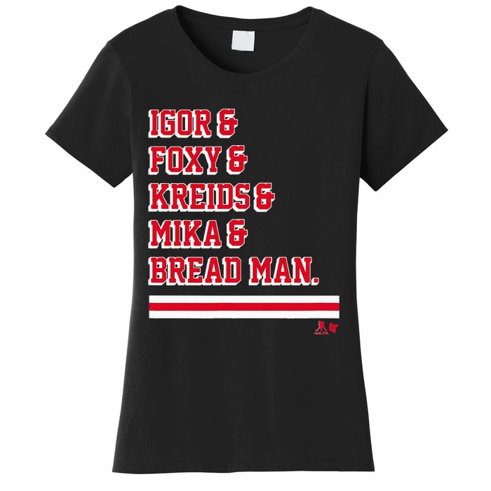 Igor & Foxy & Kreids & Mika & Bread Man New York Hockey Women's T-Shirt