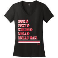 Igor & Foxy & Kreids & Mika & Bread Man New York Hockey Women's V-Neck T-Shirt