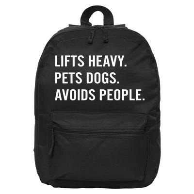 Ironpanda Fitness Lifts Heavy Pets Dogs Avoids People 16 in Basic Backpack