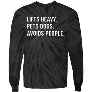 Ironpanda Fitness Lifts Heavy Pets Dogs Avoids People Tie-Dye Long Sleeve Shirt