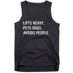 Ironpanda Fitness Lifts Heavy Pets Dogs Avoids People Tank Top