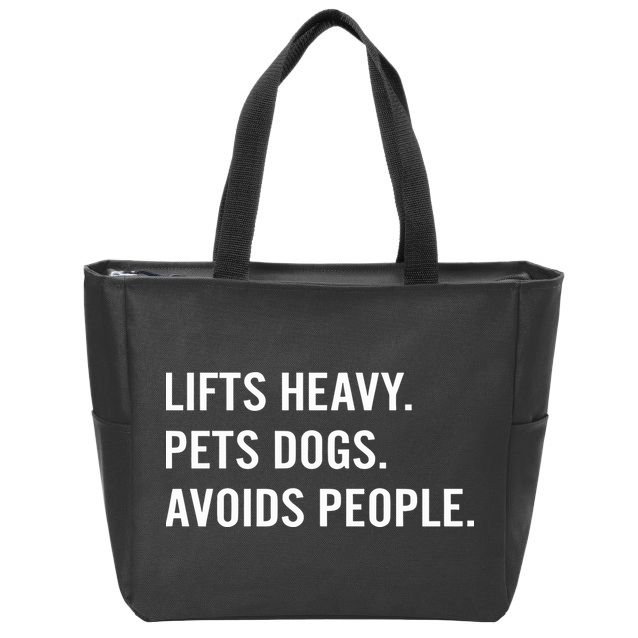 Ironpanda Fitness Lifts Heavy Pets Dogs Avoids People Zip Tote Bag