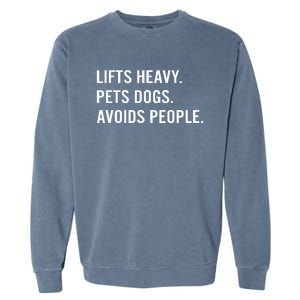 Ironpanda Fitness Lifts Heavy Pets Dogs Avoids People Garment-Dyed Sweatshirt