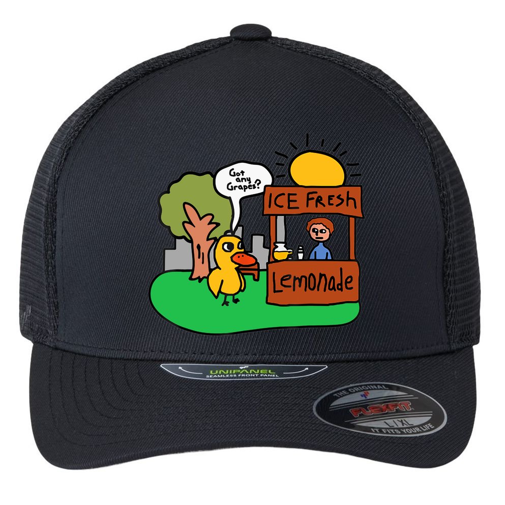 Ice Fresh Lemonade Got Any Grapes Duck Funny Gift Flexfit Unipanel Trucker Cap