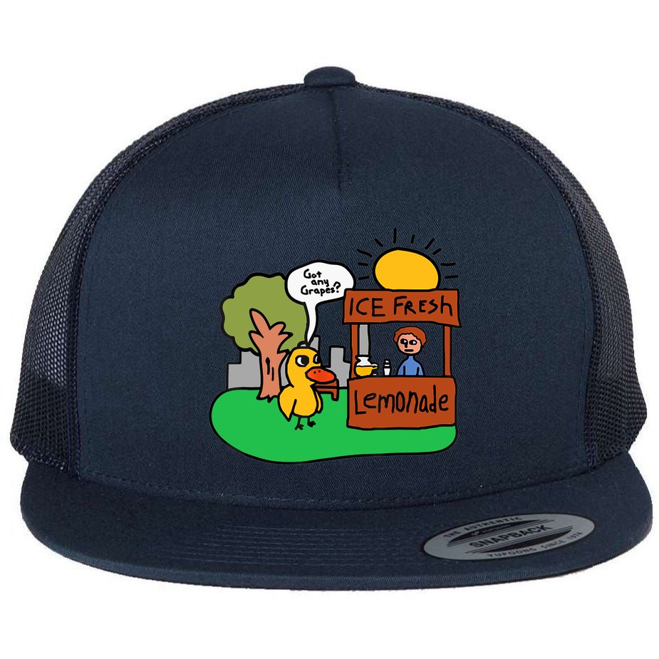 Ice Fresh Lemonade Got Any Grapes Duck Funny Gift Flat Bill Trucker Hat