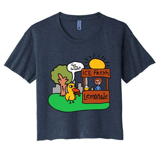 Ice Fresh Lemonade Got Any Grapes Duck Funny Gift Women's Crop Top Tee