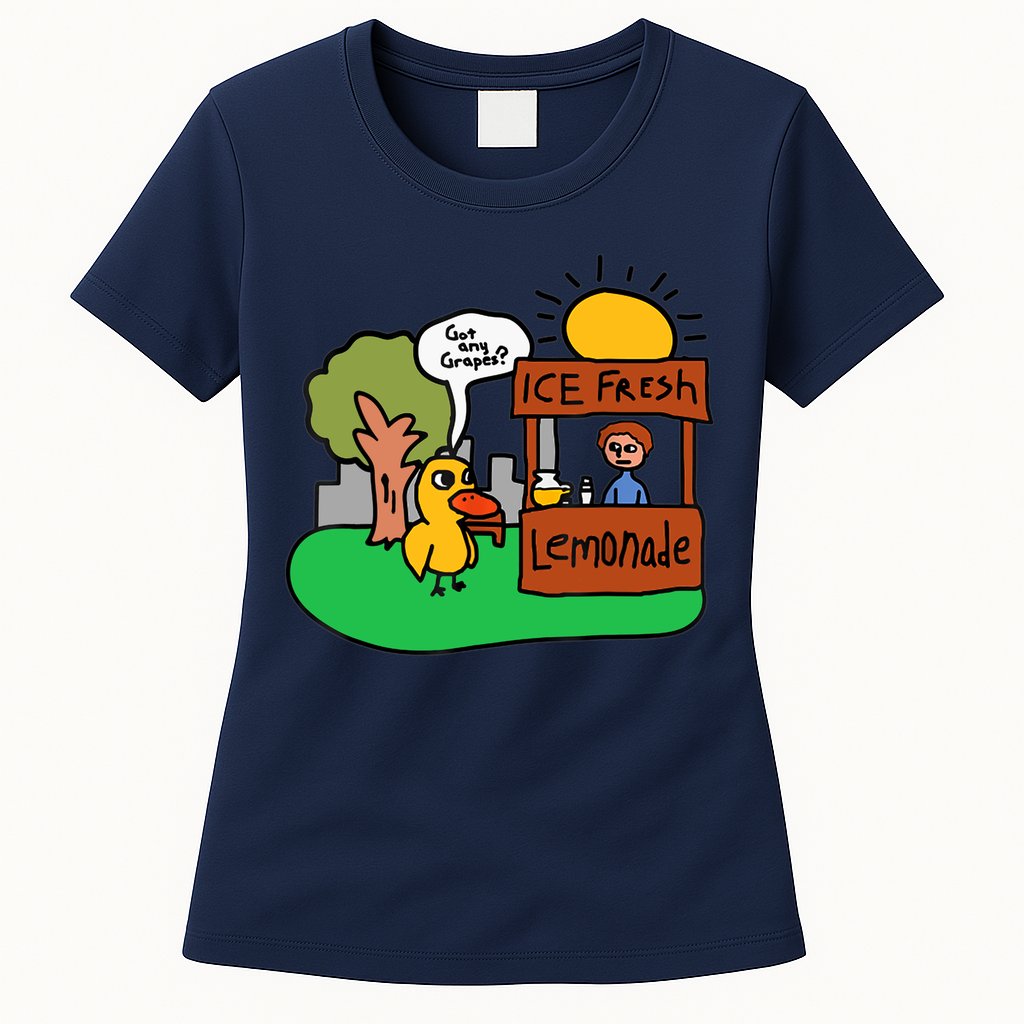 Ice Fresh Lemonade Got Any Grapes Duck Funny Gift Womens T-Shirt