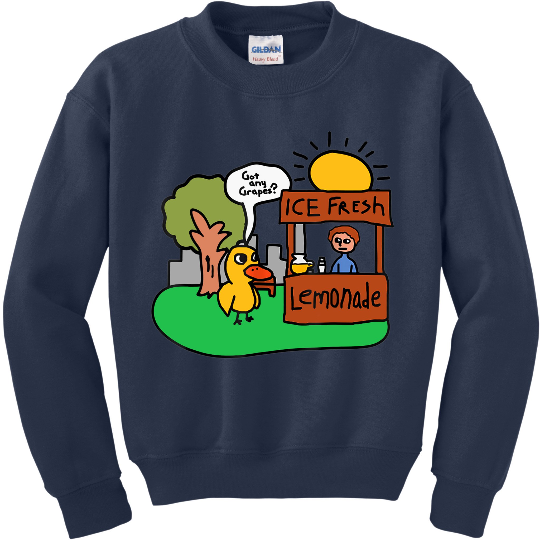 Ice Fresh Lemonade Got Any Grapes Duck Funny Gift Kids Sweatshirt