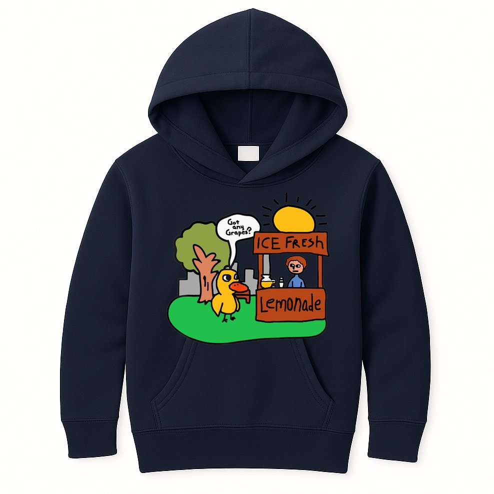 Ice Fresh Lemonade Got Any Grapes Duck Funny Gift Kids Hoodie