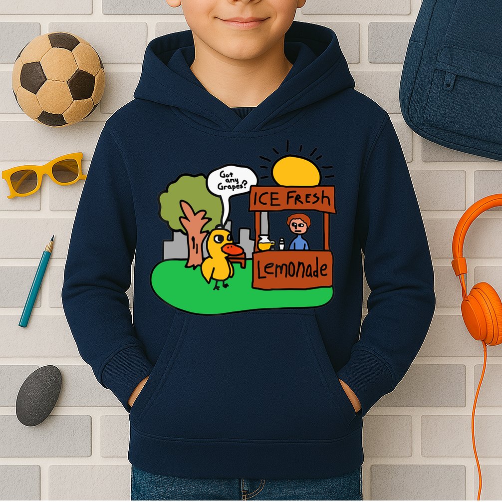 Ice Fresh Lemonade Got Any Grapes Duck Funny Gift Kids Hoodie