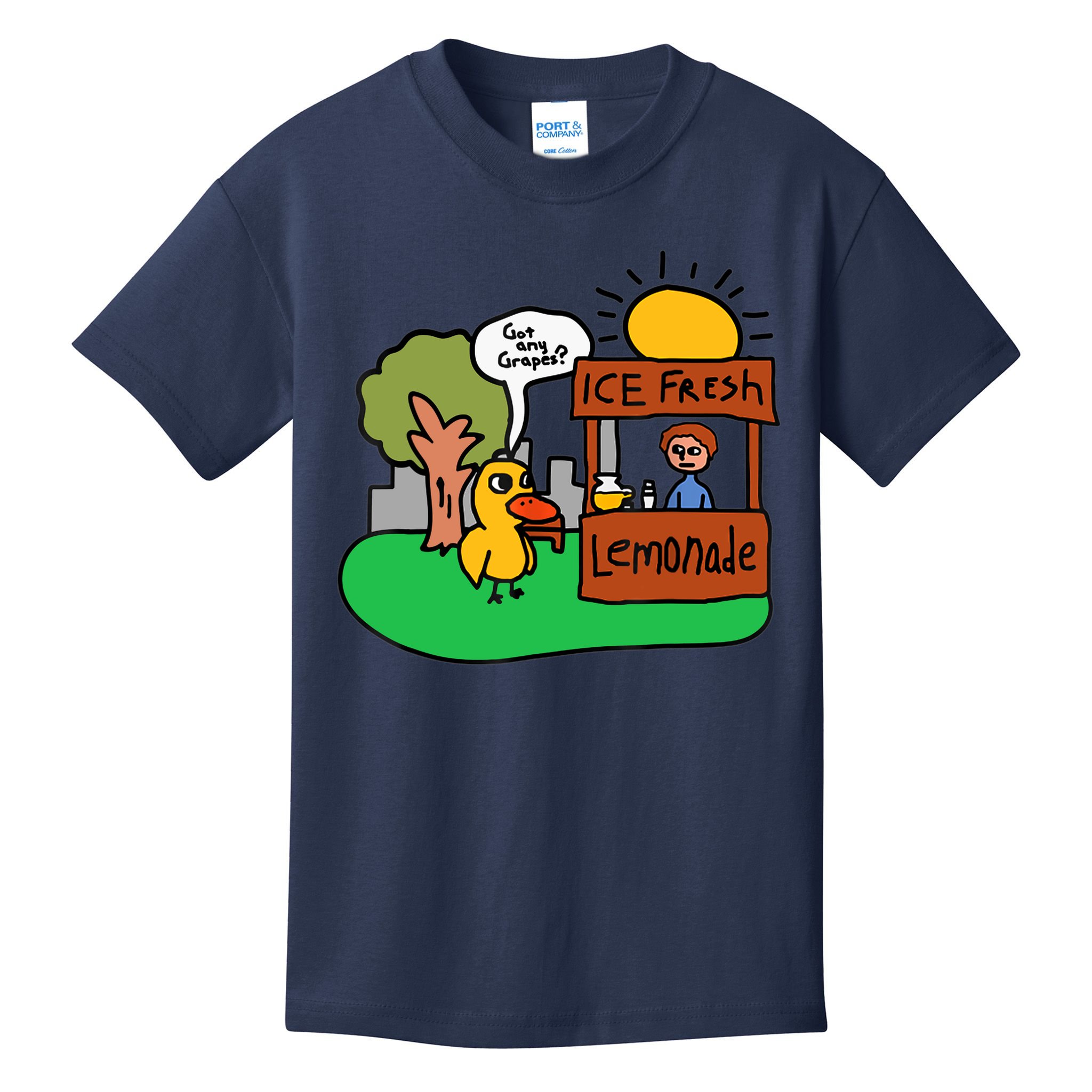 Ice Fresh Lemonade Got Any Grapes Duck Funny Gift Kids T-Shirt