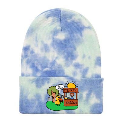 Ice Fresh Lemonade Got Any Grapes Duck Funny Gift Tie Dye 12in Knit Beanie