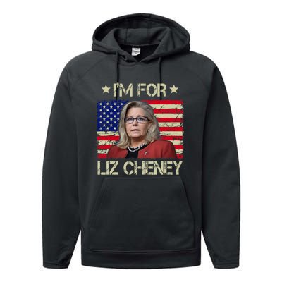 IM For Liz Cheney Liz Cheney For President 2024 Performance Fleece Hoodie