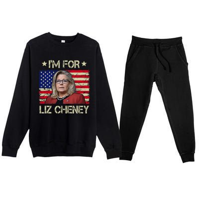 IM For Liz Cheney Liz Cheney For President 2024 Premium Crewneck Sweatsuit Set